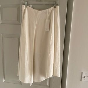 Brand New Vince asymmetrical white linen skirt